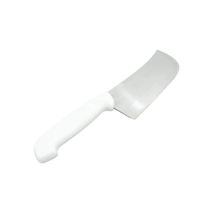 Cuchillo de taquero profesional de 9 pulgadas con hoja ancha de acero inoxidable y mango blanco