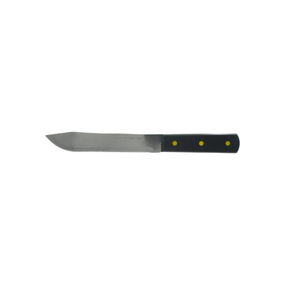 Cuchillo cebollero Mark's Knife 7 pulgadas hoja de acero inoxidable mango de plástico negro con remaches amarillos