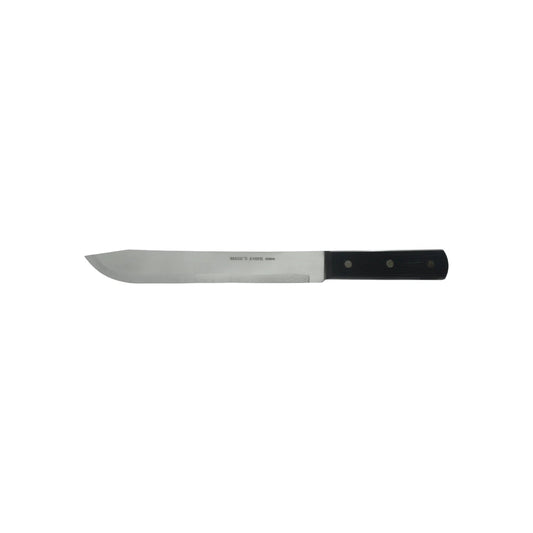 Cuchillo cebollero Mark's Knife 9", mango de plástico negro y hoja de acero inoxidable. Modelo 666044.