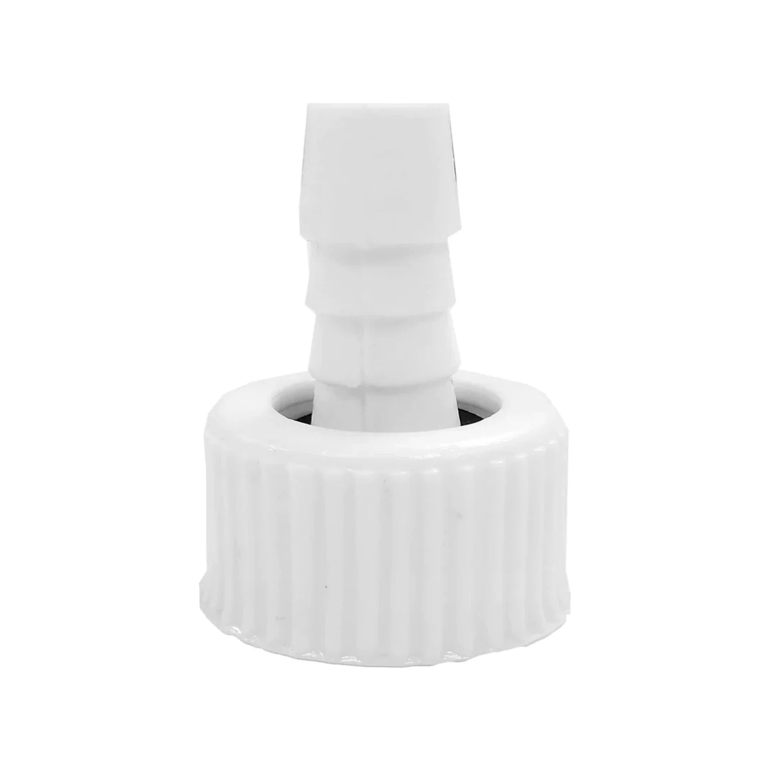 Conector hembra de plástico blanco para manguera 3/8 pulgadas, boquilla espiga