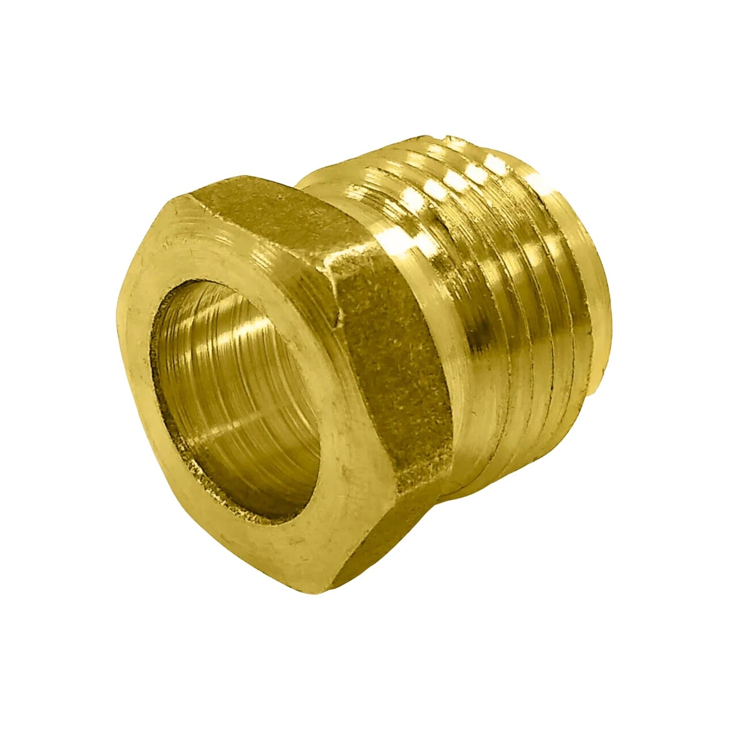 Adaptador de latón hexagonal para tuberías, conector con rosca macho y rosca hembra para fontanería