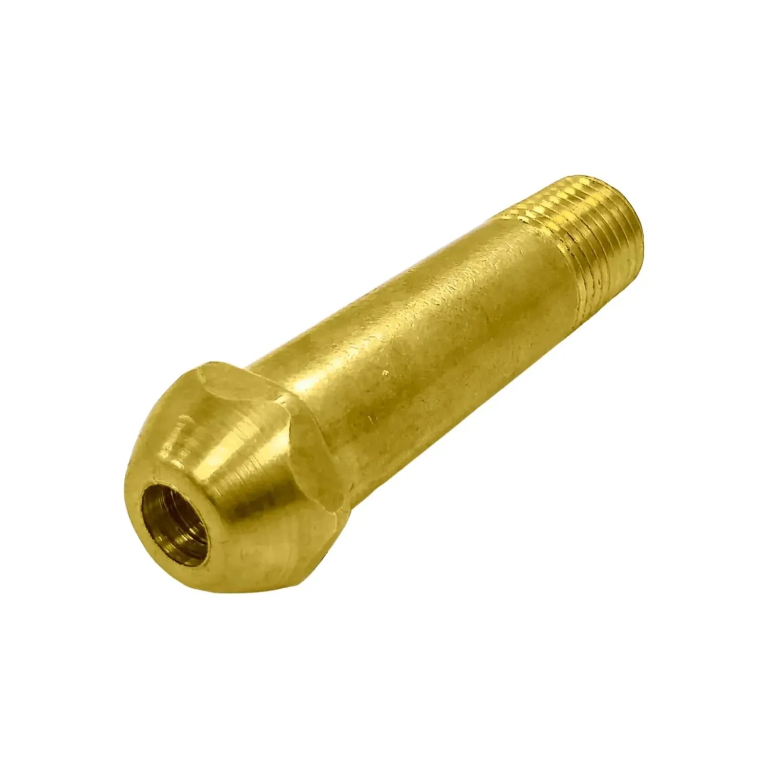 Niple prolongador de latón para gas con rosca macho y tuerca de ajuste hexagonal, color dorado, conector de alta presión