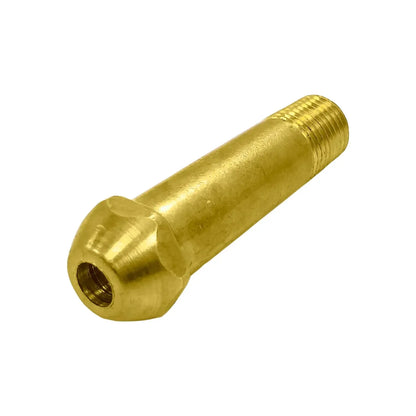 Niple prolongador de latón para gas con rosca macho y tuerca de ajuste hexagonal, color dorado, conector de alta presión