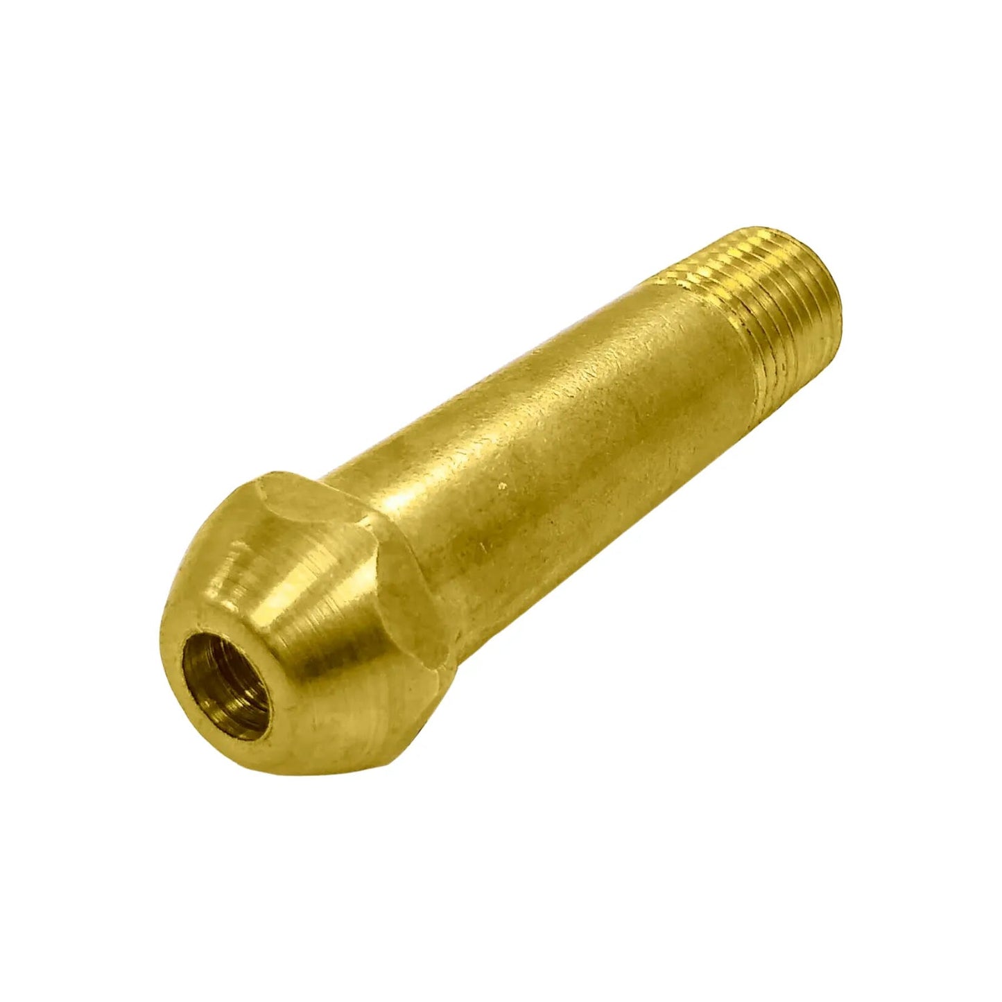 Conector de latón de 6 cm para gas LP, punta POL con rosca macho y hembra