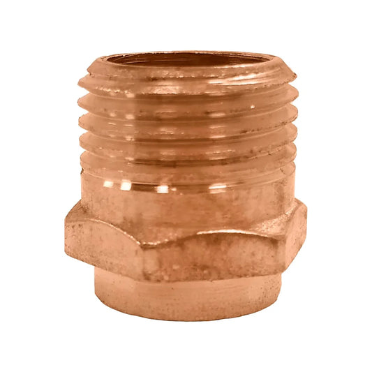 Conector cobre 1/2" (13 mm) rosca exterior (macho)