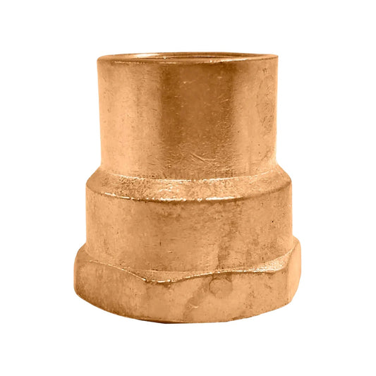 Conector cobre 1/2 pulgada rosca interior hembra para tuberías de plomería