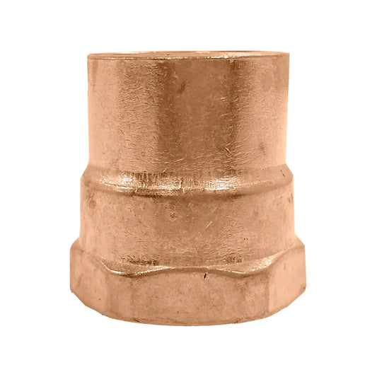 Conector cobre 3/4" (19 mm) rosca interior (hembra)
