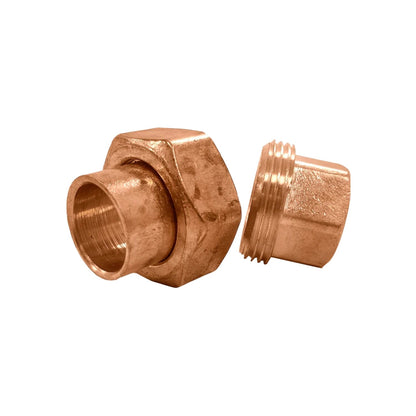 Tuerca unión de cobre 1/2 pulgada soldable para tuberías de plomería, conexión duradera