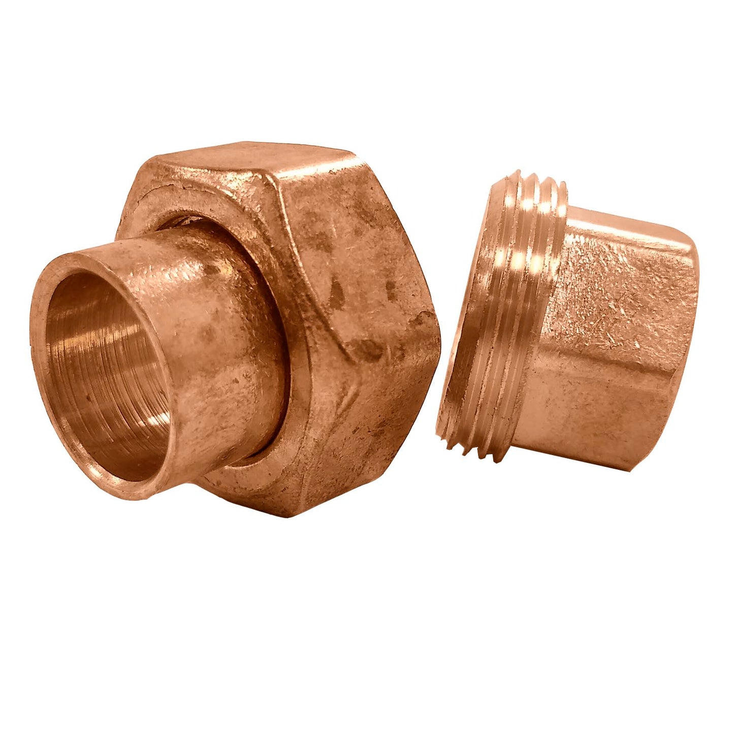 Tuerca unión soldable de cobre 1/2" (13mm) para tuberías de plomería, conexión duradera