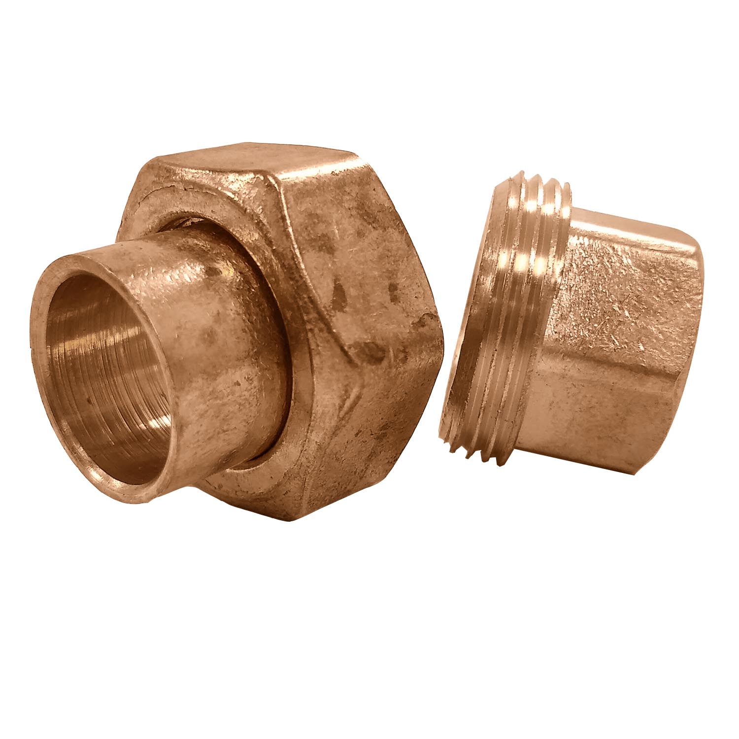 Tuerca unión soldable de cobre 1/2" (13mm) para tuberías de plomería, conexión duradera