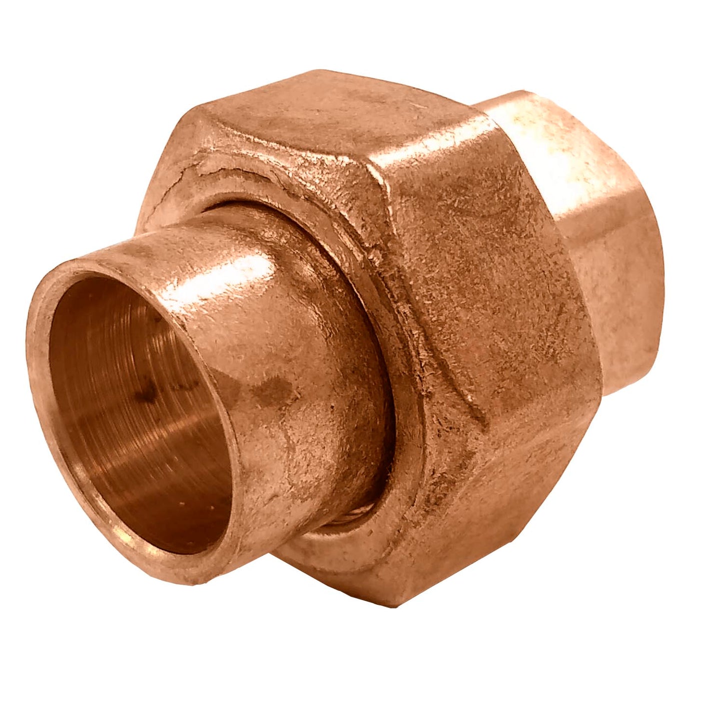 Tuerca unión soldable de cobre de 1/2 pulgada (13 mm) para conexiones de tuberías de fontanería