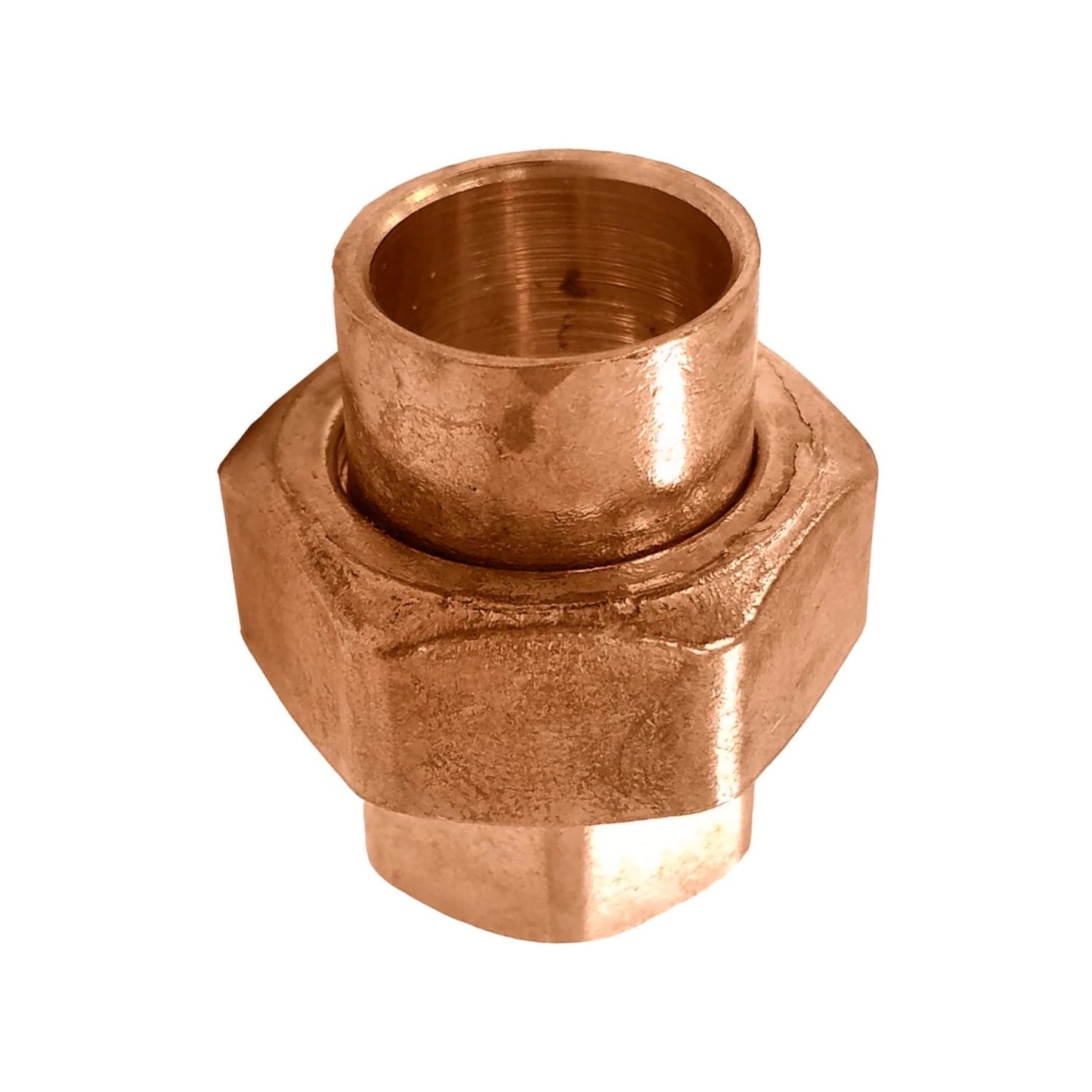 Unión soldable de cobre 1/2 pulgada para sistemas de fontanería