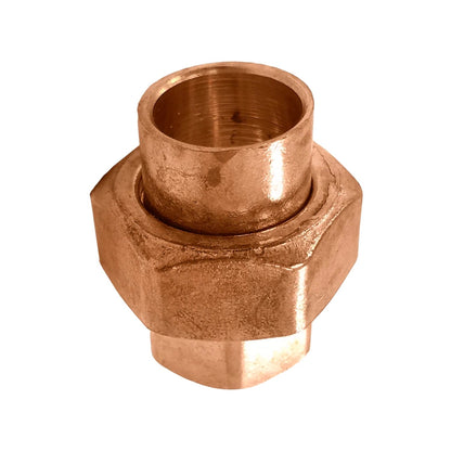 Unión soldable de cobre 1/2 pulgada para sistemas de fontanería