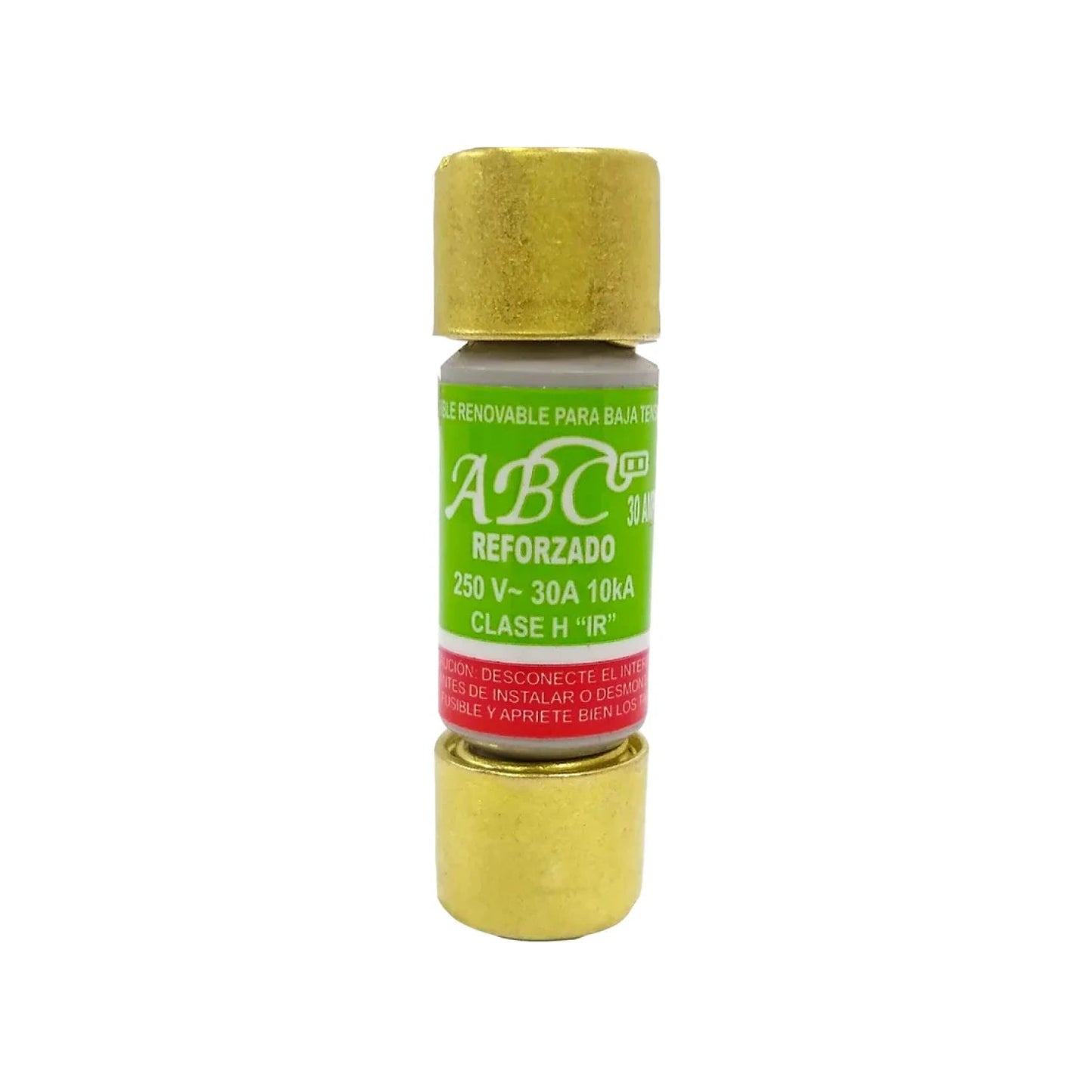 Fusible eléctrico ABC 30A 250V renovable reforzado con extremos dorados para baja tensión