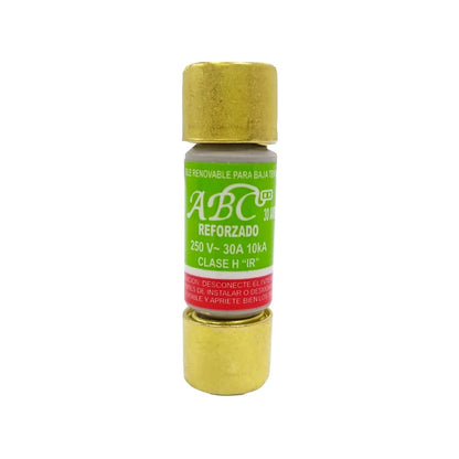 Fusible eléctrico ABC 30A 250V renovable reforzado con extremos dorados para baja tensión