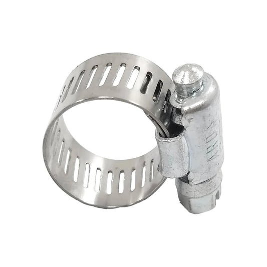 Abrazadera de manguera sin fin de acero galvanizado, banda perforada ajustable con tornillo