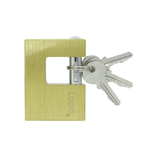 Candado 38 x 60 mm para cortina dorado Lobo 4001-64