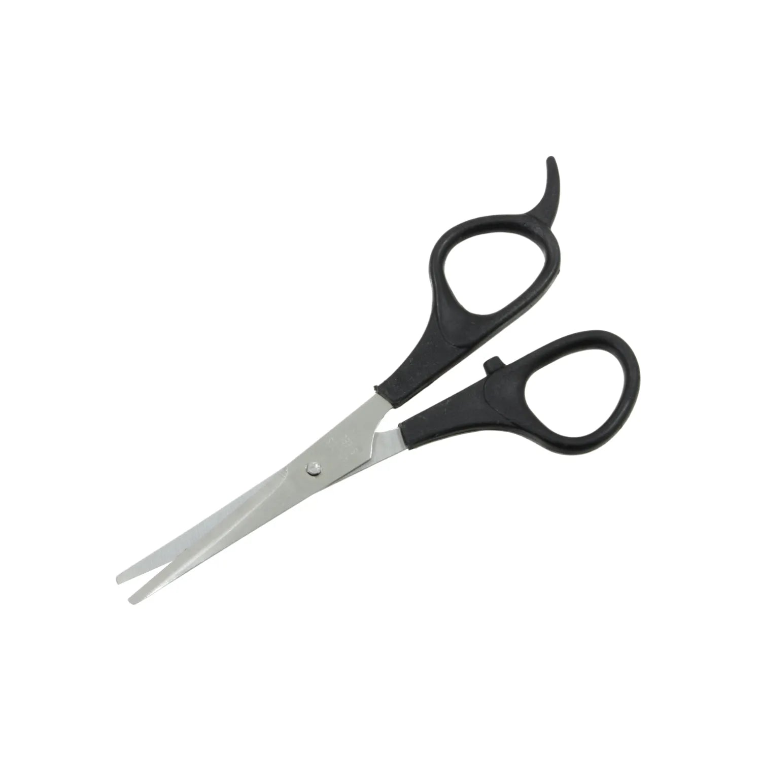 Tijeras de peluquería de 5 pulgadas con mangos negros ergonómicos y hojas de acero inoxidable para corte de cabello