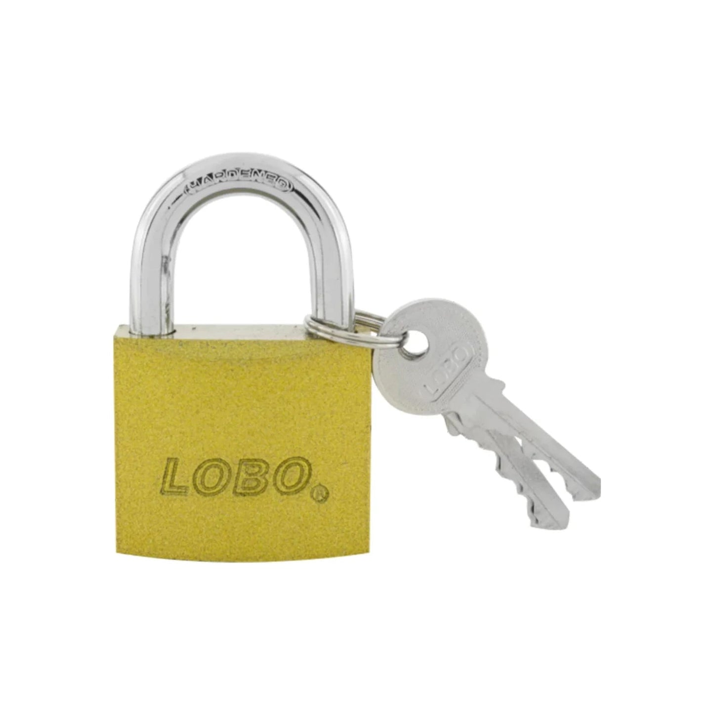 Candado de latón dorado Lobo con gancho corto endurecido y dos llaves de seguridad