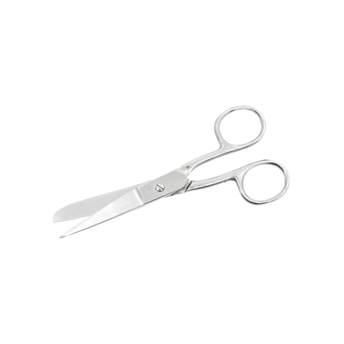 Tijeras profesionales de acero inoxidable plateadas para corte preciso, hojas afiladas y anillos metálicos