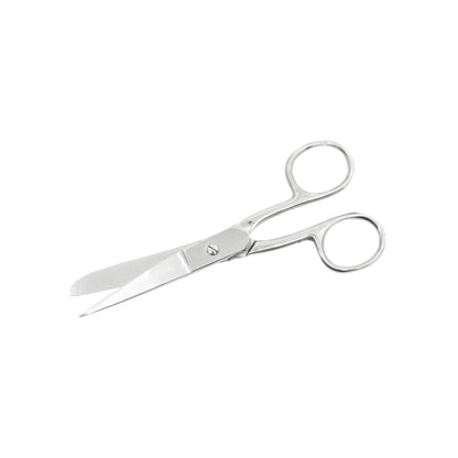 Tijeras profesionales de acero inoxidable plateadas para corte preciso, hojas afiladas y anillos metálicos