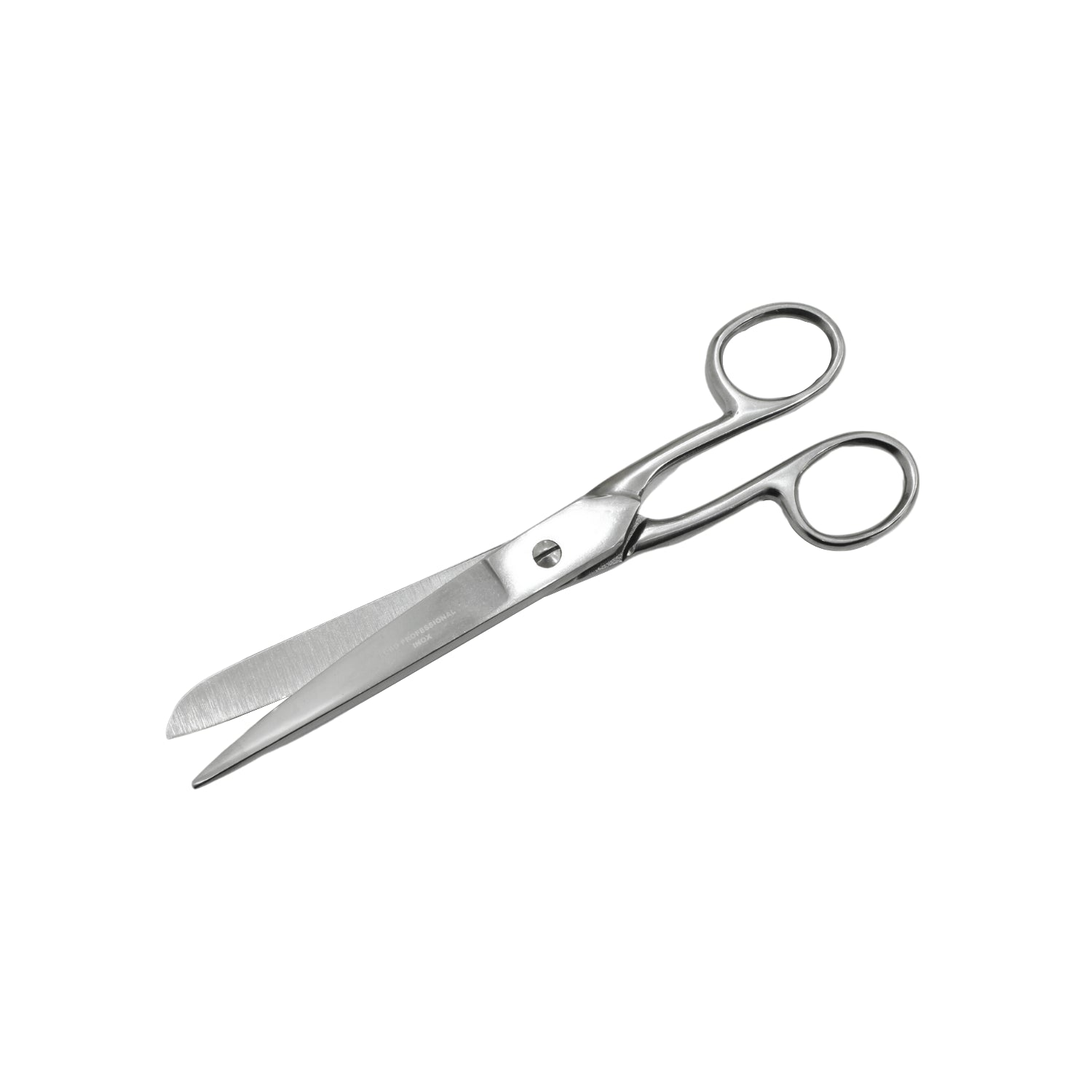 Tijera de corte profesional de acero inoxidable plateada, ideal para costura y manualidades