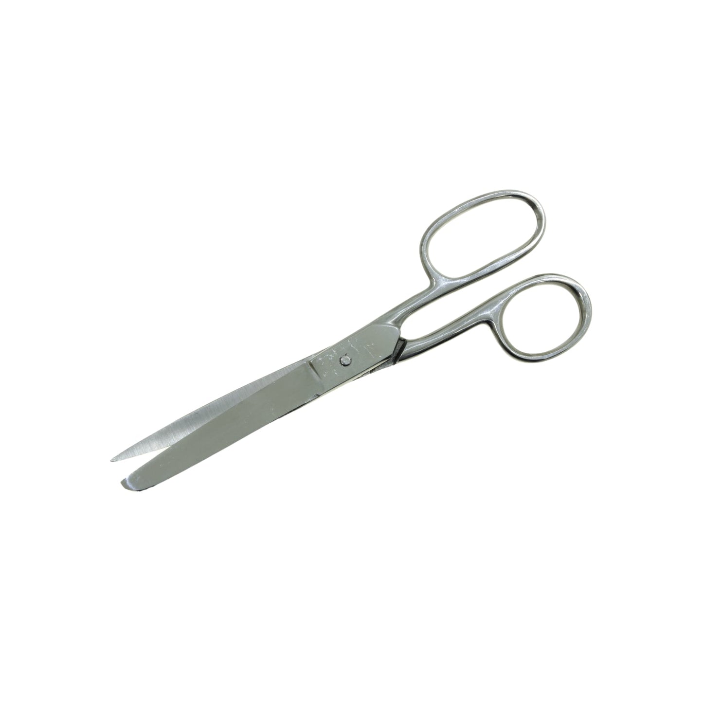 Tijera de costura metálica plateada de 7 pulgadas con ojo grande para uso profesional en textiles