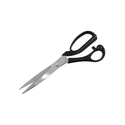 Tijera de costura de 9 pulgadas con mangos negros ergonómicos y hojas de acero inoxidable de alto filo para tela.