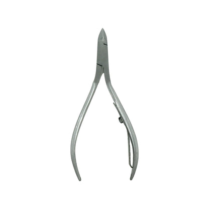 Alicate de manicure profesional de acero inoxidable, punta recta para cutículas y uñas