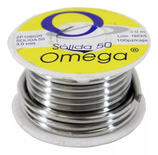 Rollo de soldadura 50/50 Omega de 3.0 mm x 3.0 m para trabajos de plomería y ferretería