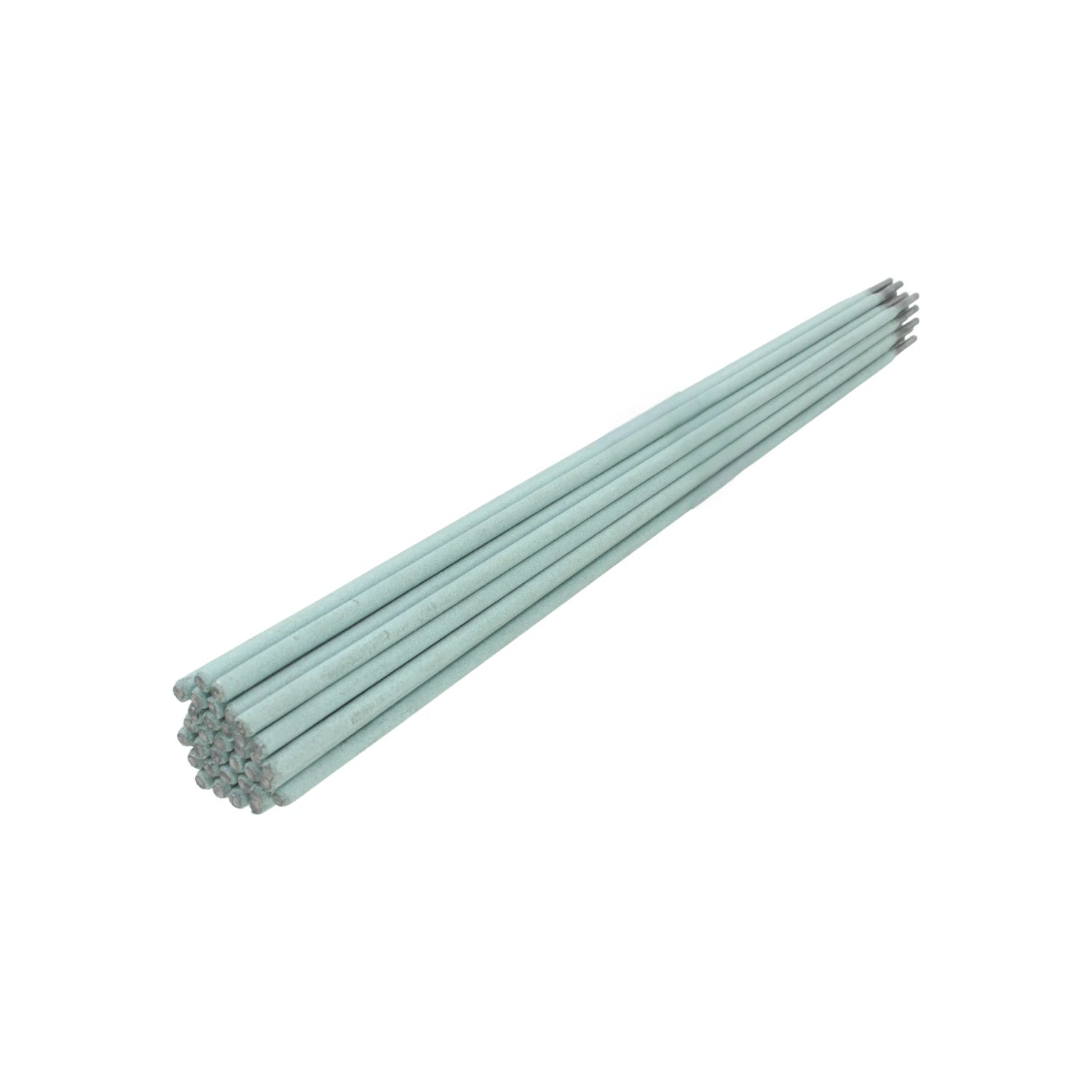 Electrodos de soldadura 6013 de 1/8, paquete de varillas para soldar metal. Color verde grisáceo.
