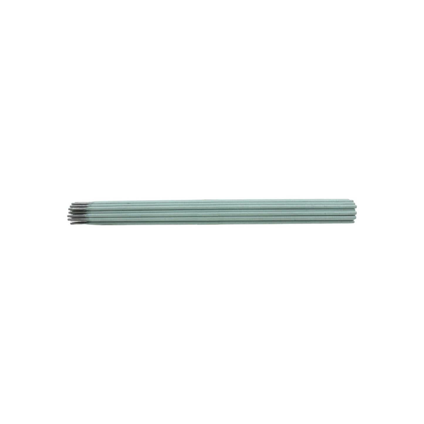 Electrodos de soldadura 6013 de 1/8, varillas apiladas en tono verde claro para soldar acero