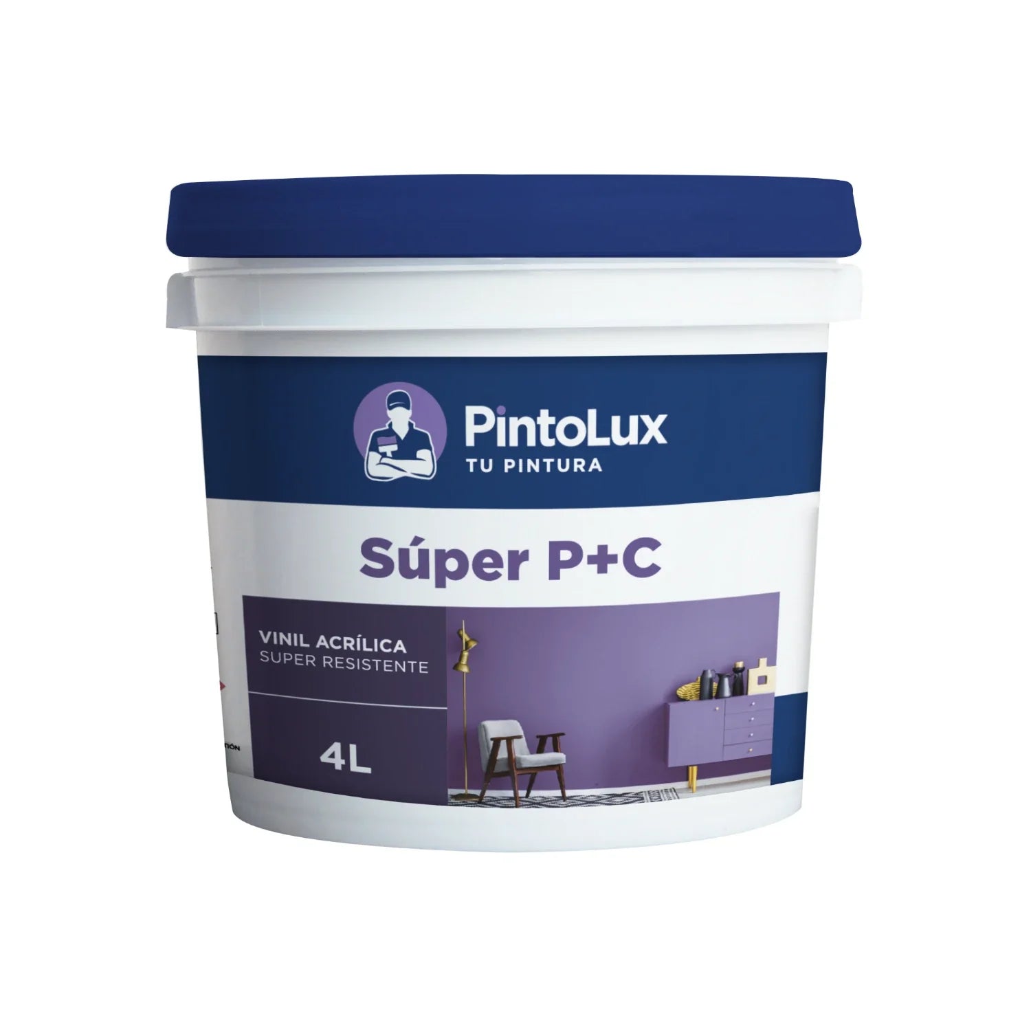 Pintura vinílica lila mistik 4 l súper PYC Pintolux 812-4