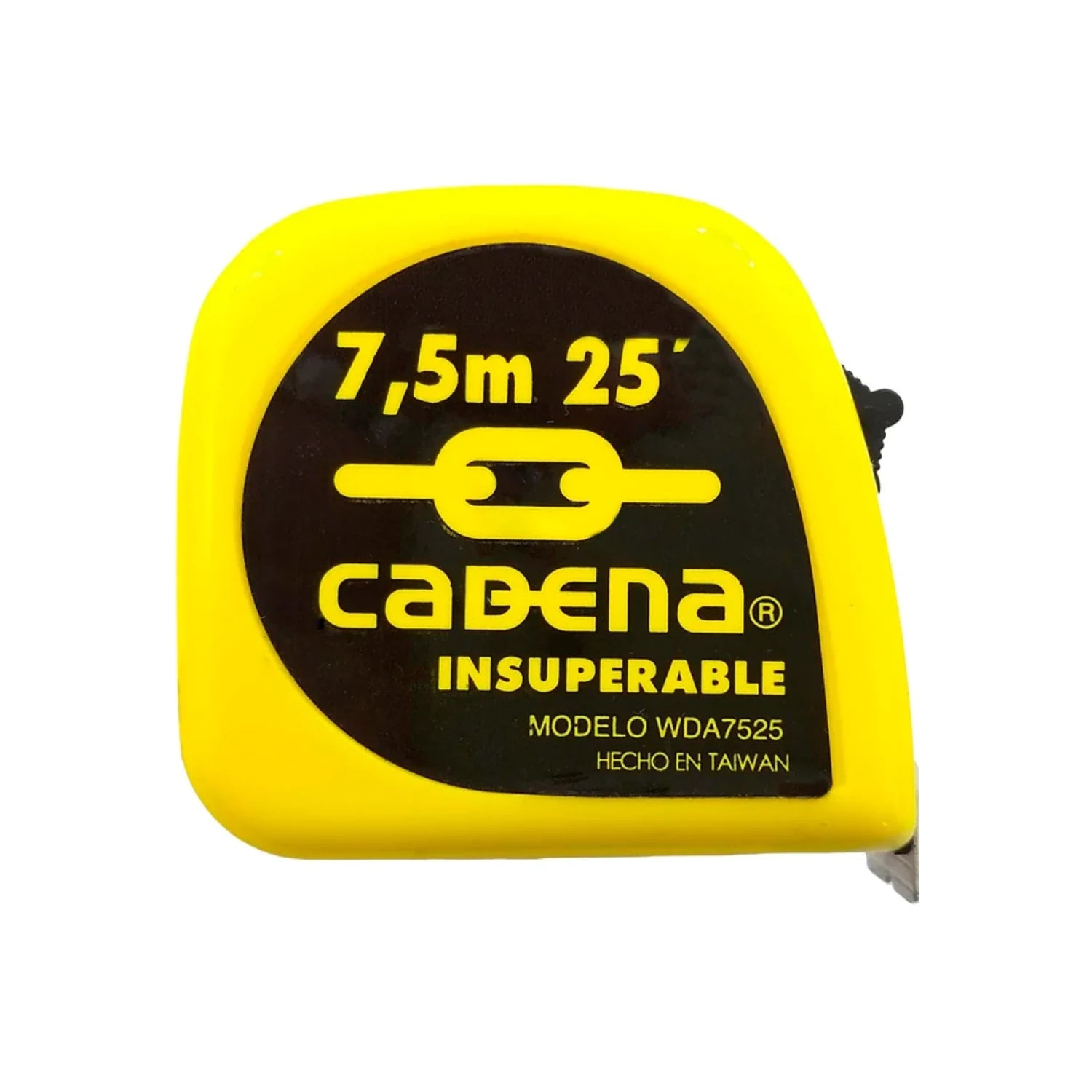 Flexómetro Cadena amarillo 7,5m (25 pies) WDA7525, cinta métrica de medición, herramienta profesional