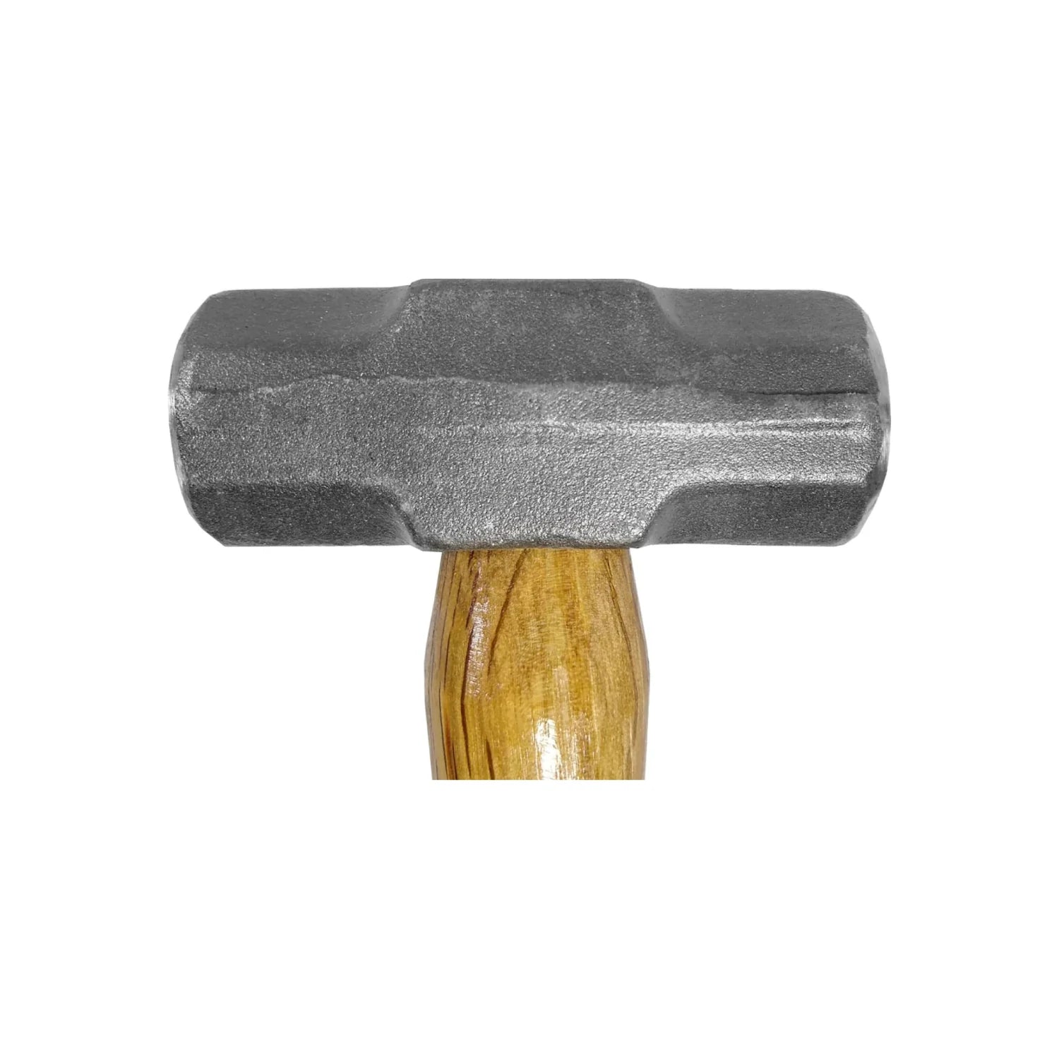 Marro octagonal de 2 libras con cabeza de acero gris y mango de madera para trabajos pesados