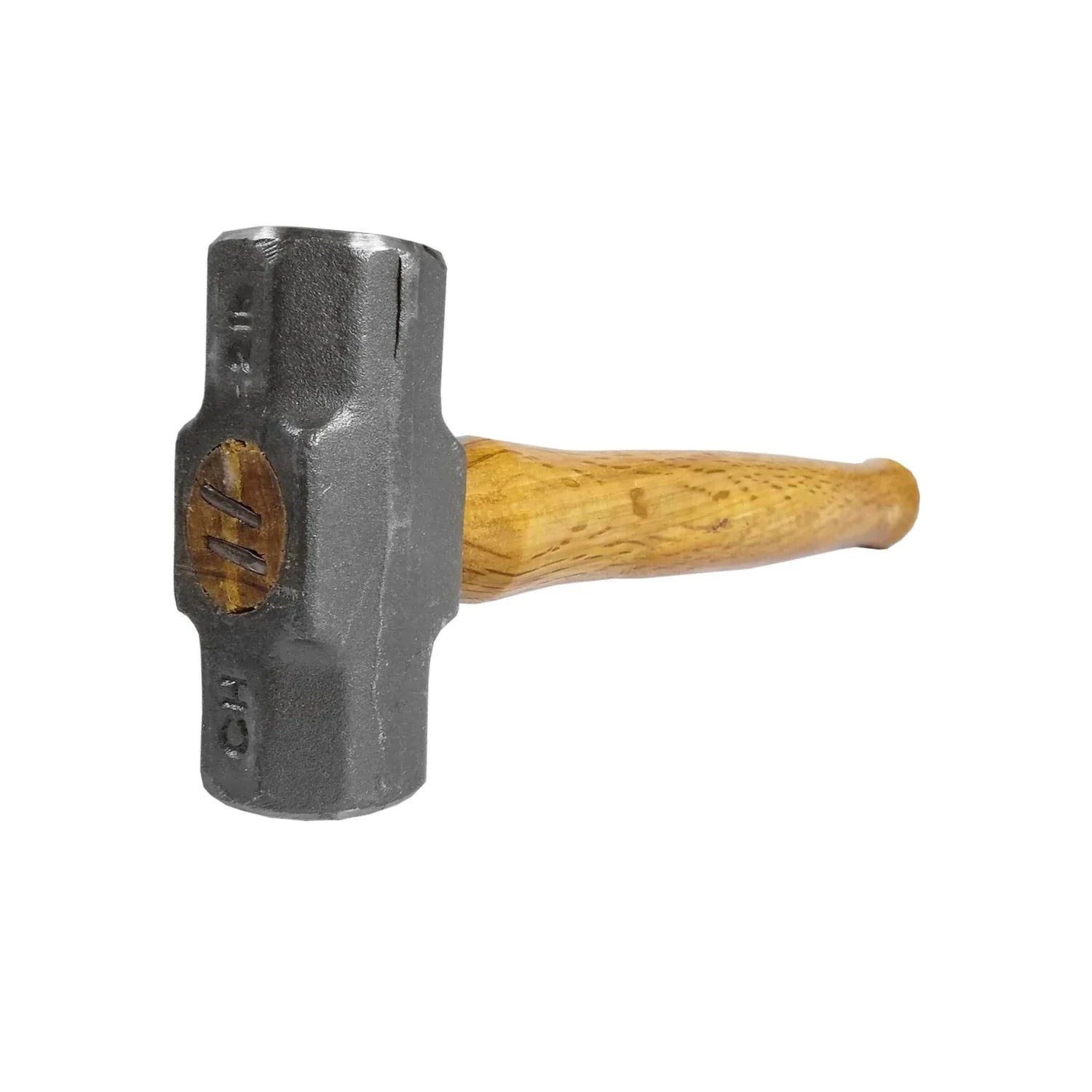 Marro CH octagonal de 2 libras con mango de madera, cabeza de acero gris oscuro para trabajo pesado.