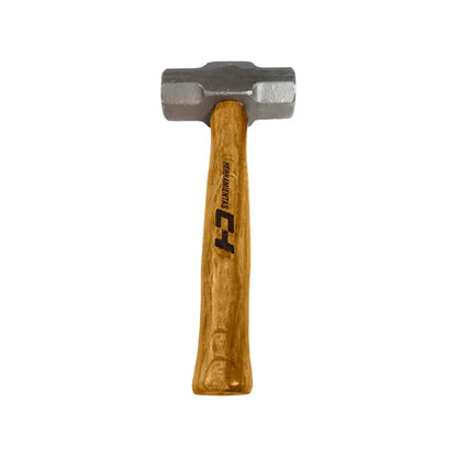 Marro octagonal de 4 libras con cabeza de acero gris y mango de madera marca Herramientas CH
