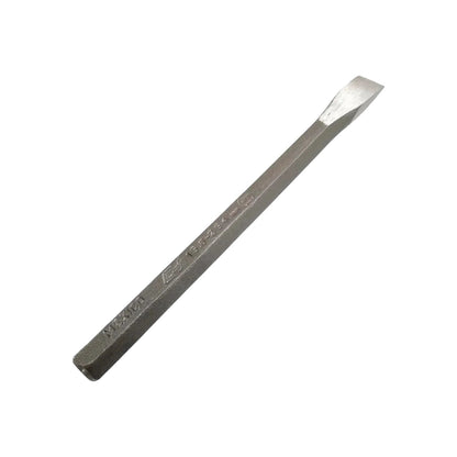 Cincel plano de acero hexagonal 5/8"x10" para metal, concreto y albañilería, hecho en México.