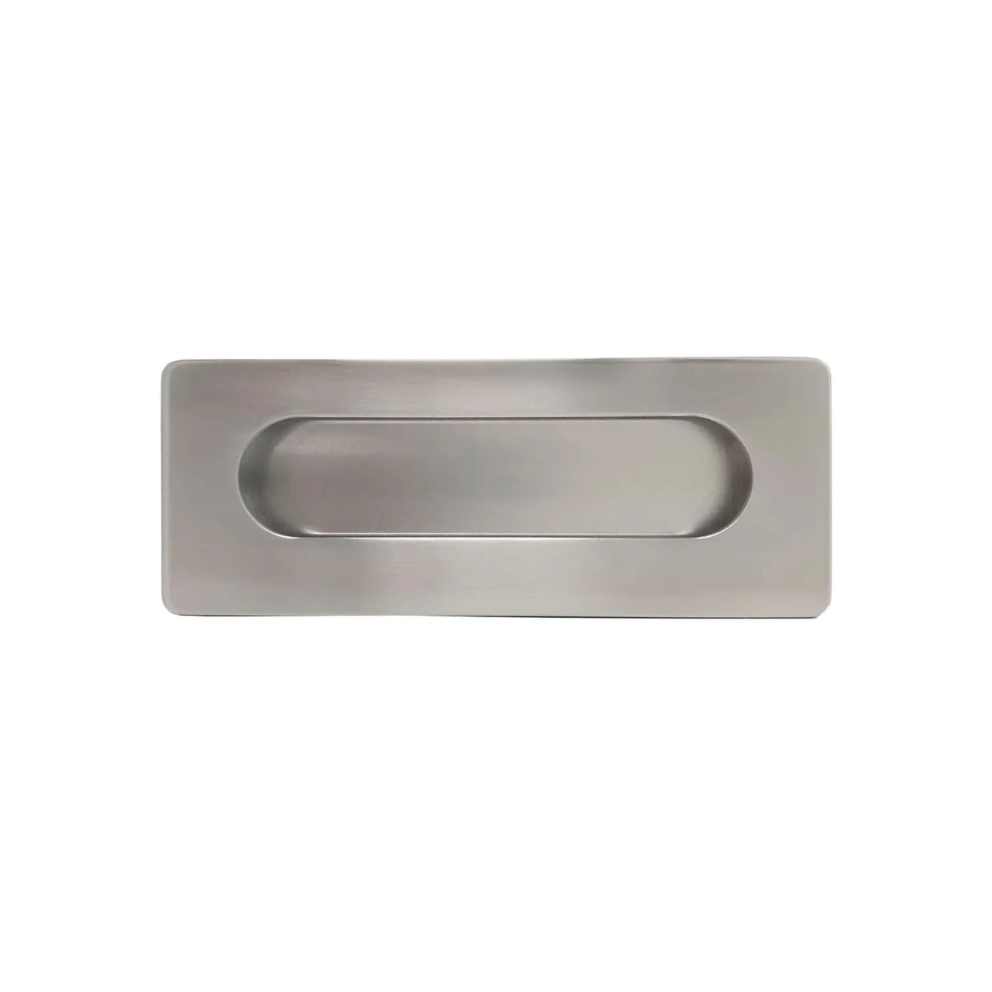 Jaladera rectangular empotrada de acero inoxidable satinado para puertas corredizas