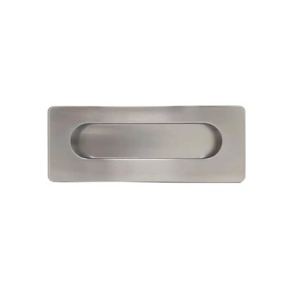 Jaladera rectangular empotrada de acero inoxidable satinado para puertas corredizas