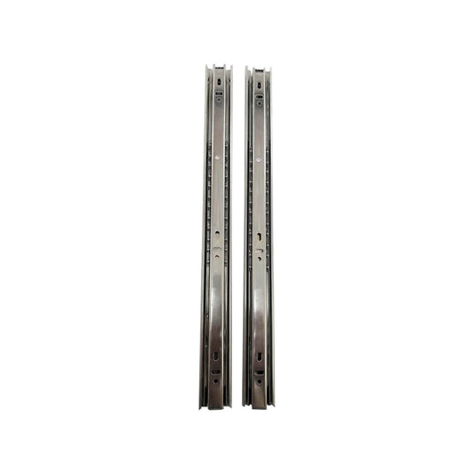 Par de correderas de cajón metálicas de 40 cm, guías delgadas de extensión completa para herrajes de muebles