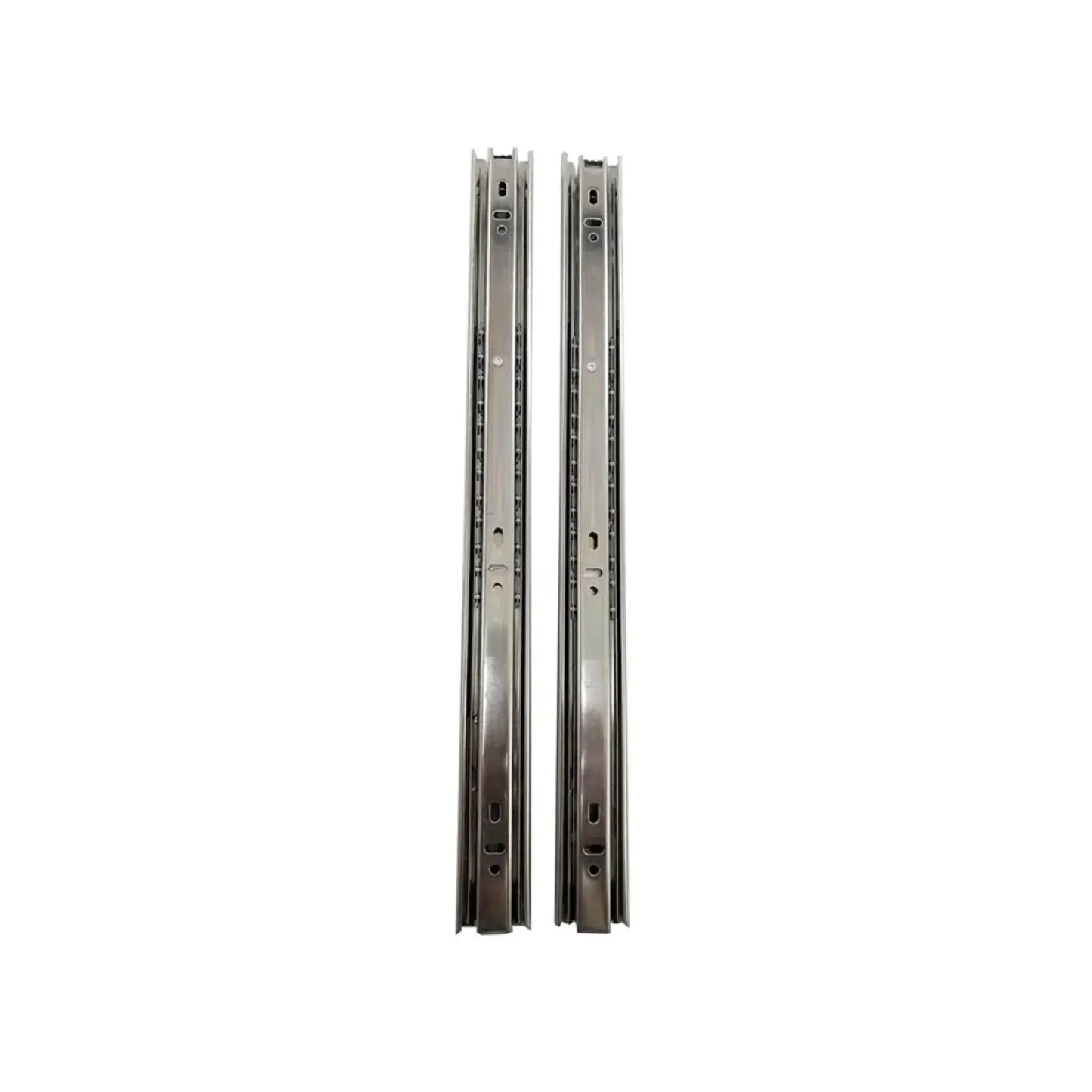 Par de guías telescópicas de acero inoxidable con rodamiento de bolas para cajones de muebles y gabinetes