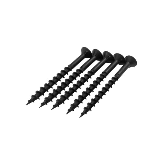 Pijas negras Phillips para madera, rosca gruesa y punta fina, juego de 5 tornillos