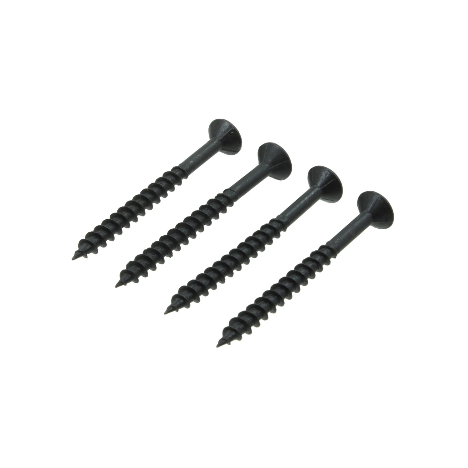 Pijas para madera negras Phillips de cabeza avellanada, punta fina para construcción