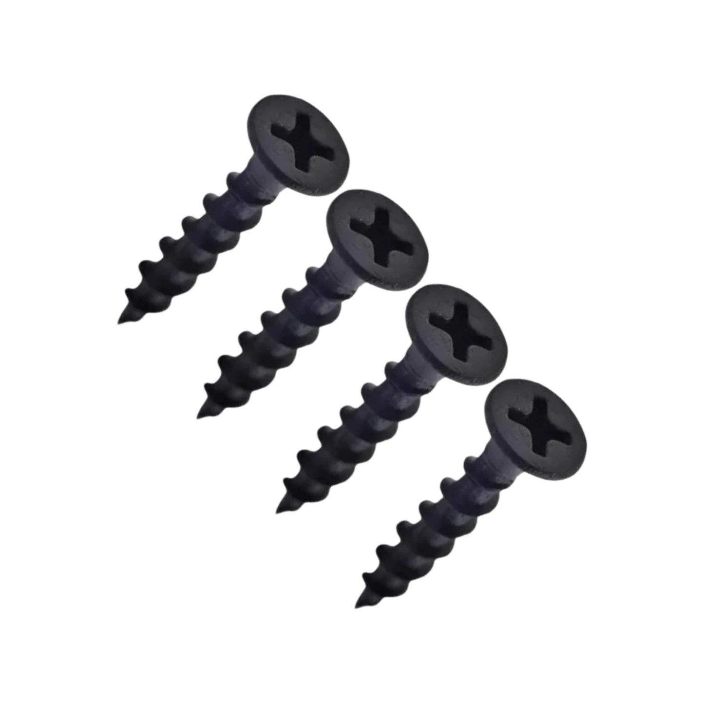 Pijas para madera Phillips negras, rosca gruesa, punta afilada