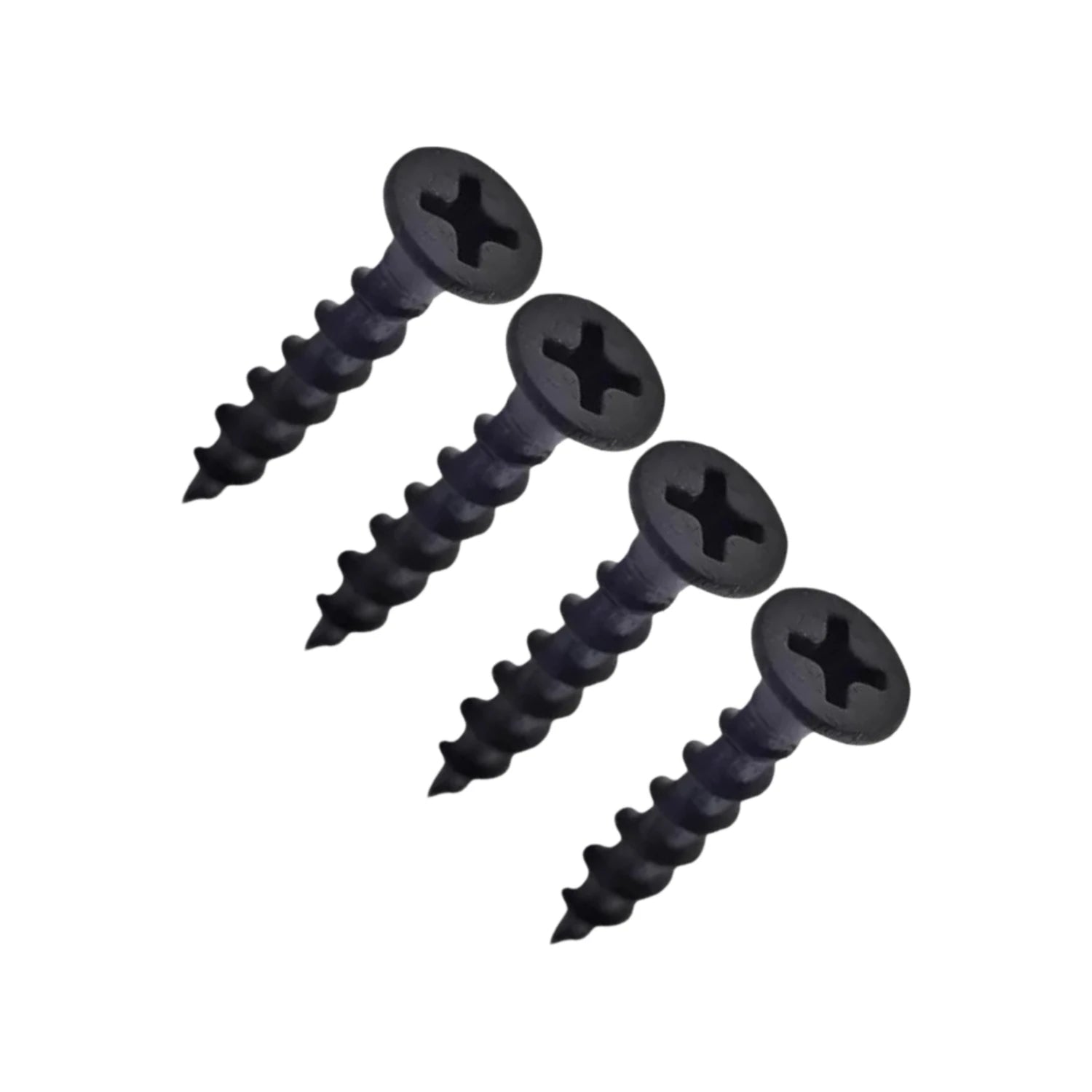 Pijas para madera Phillips negras, rosca gruesa, punta afilada