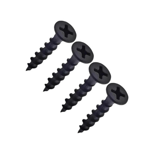 Pijas para madera Phillips negras, rosca gruesa, punta afilada