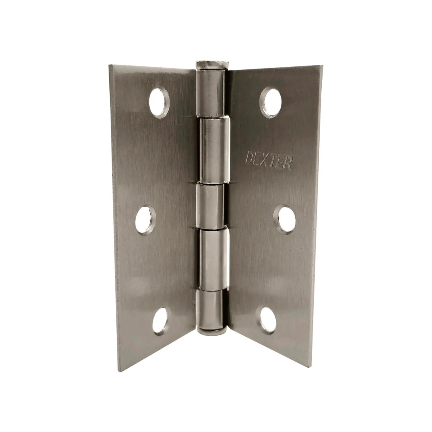 Bisagra niquelada Dexter 3x3 pulgadas para puertas, acabado satinado.