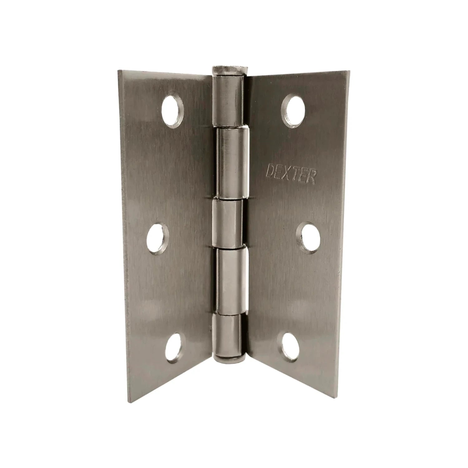 Bisagra niquelada Dexter 3x3 pulgadas para puertas, acabado satinado.