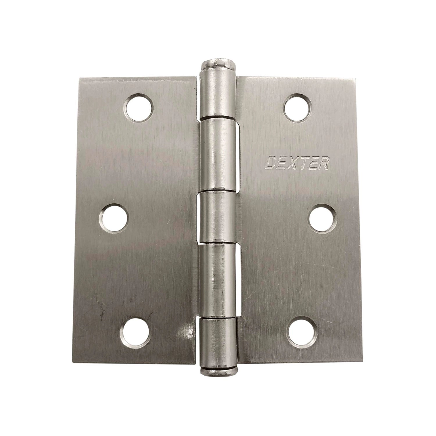 Bisagra de puerta Dexter niquelada 3x3 pulgadas acabado satinado